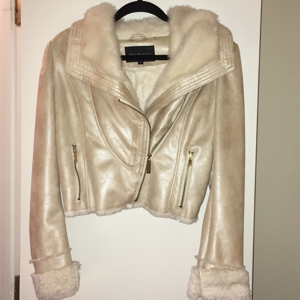 Sean John Gold and Beige Jacket
